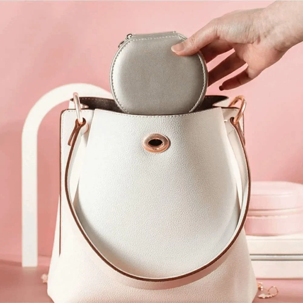 Portable Jewelry Box Necklace Earring Rings Accessories Travel Organizer Storage